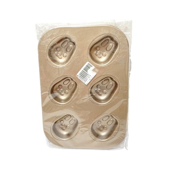 Mini Bunny Cake Pan Cute Little Easter Rabbit Cupcake Cake Mold, 6 Hold, New - Picture 5 of 8